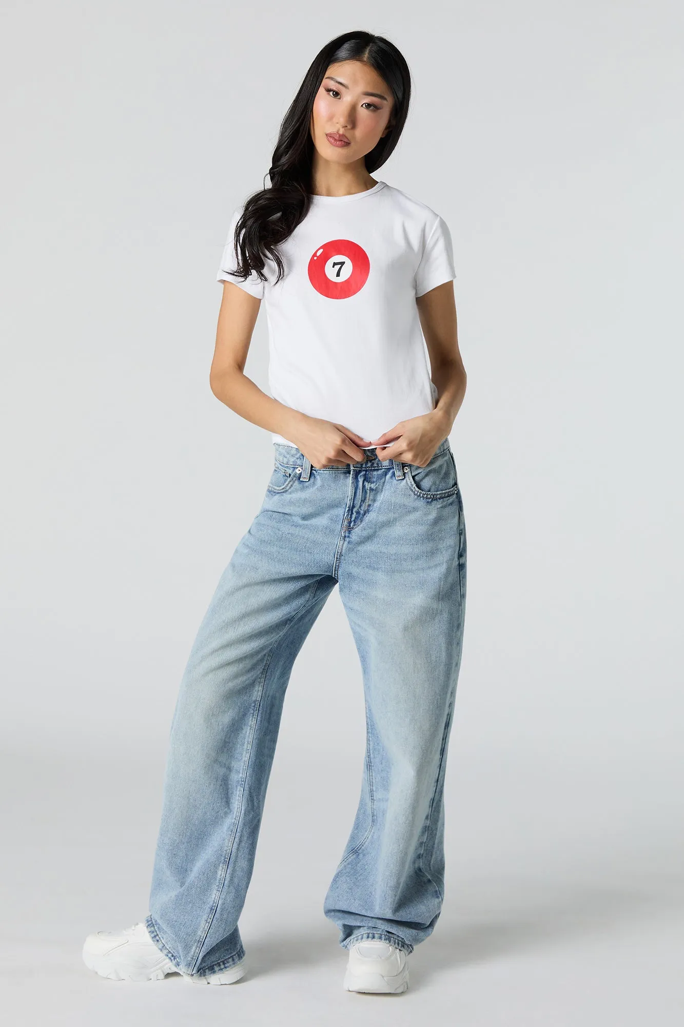 7 Pool Ball Graphic T-Shirt sold by Charlotte Russe product image thumbnail 3