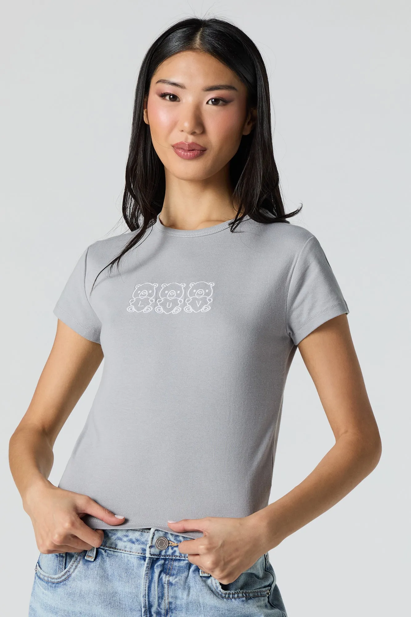 LUV Bears Embroidered T-Shirt sold by Charlotte Russe