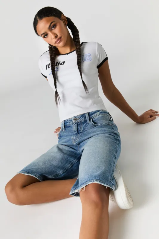 Medium Vintage Wash Jort sold by Charlotte Russe