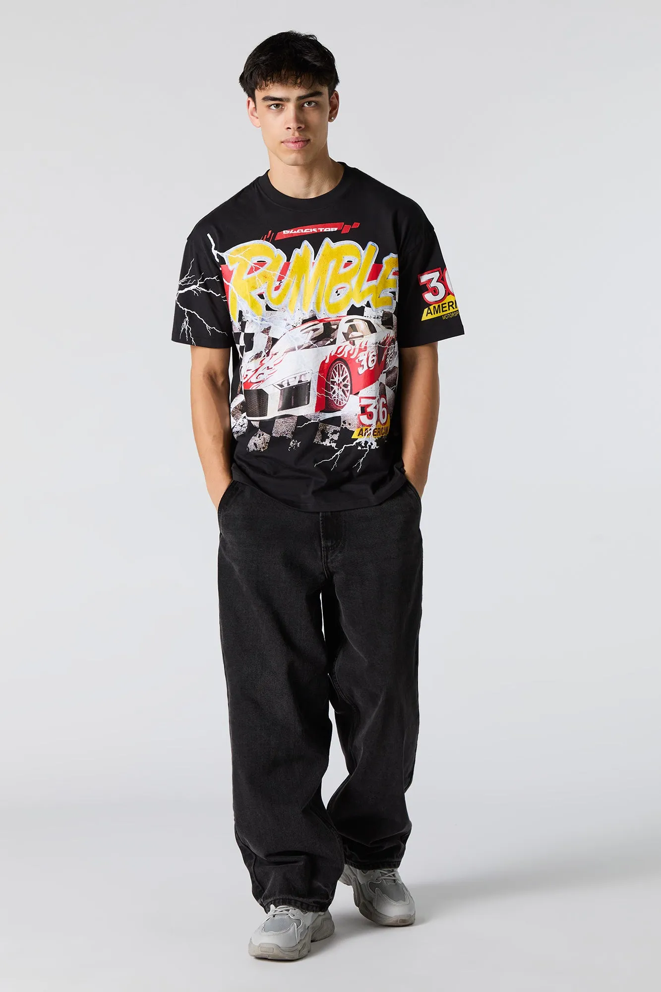 Rumble Graphic Relaxed T-Shirt sold by Charlotte Russe product image thumbnail 3