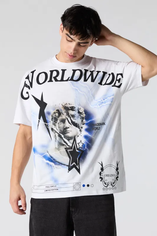 Worldwide Graphic Relaxed T-Shirt sold by Charlotte Russe