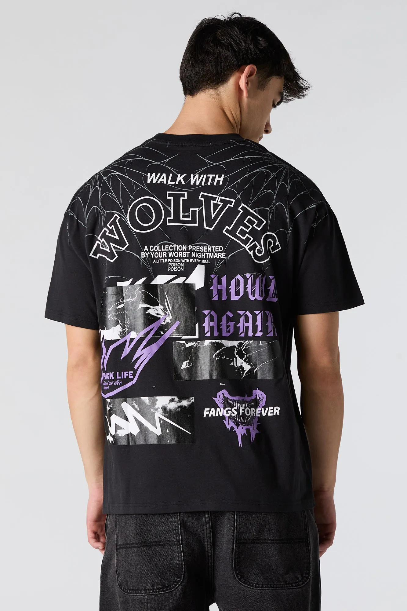 Walk with Wolves Graphic Relaxed T-Shirt sold by Charlotte Russe