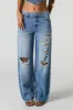 Vintage Wash Distressed Low Rise Baggy Jean sold by Charlotte Russe