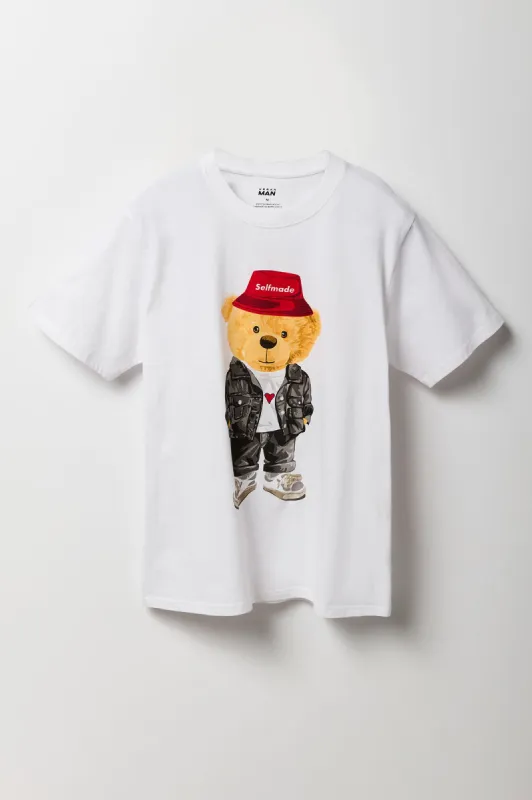 Self Made Bear Graphic T-Shirt sold by Charlotte Russe