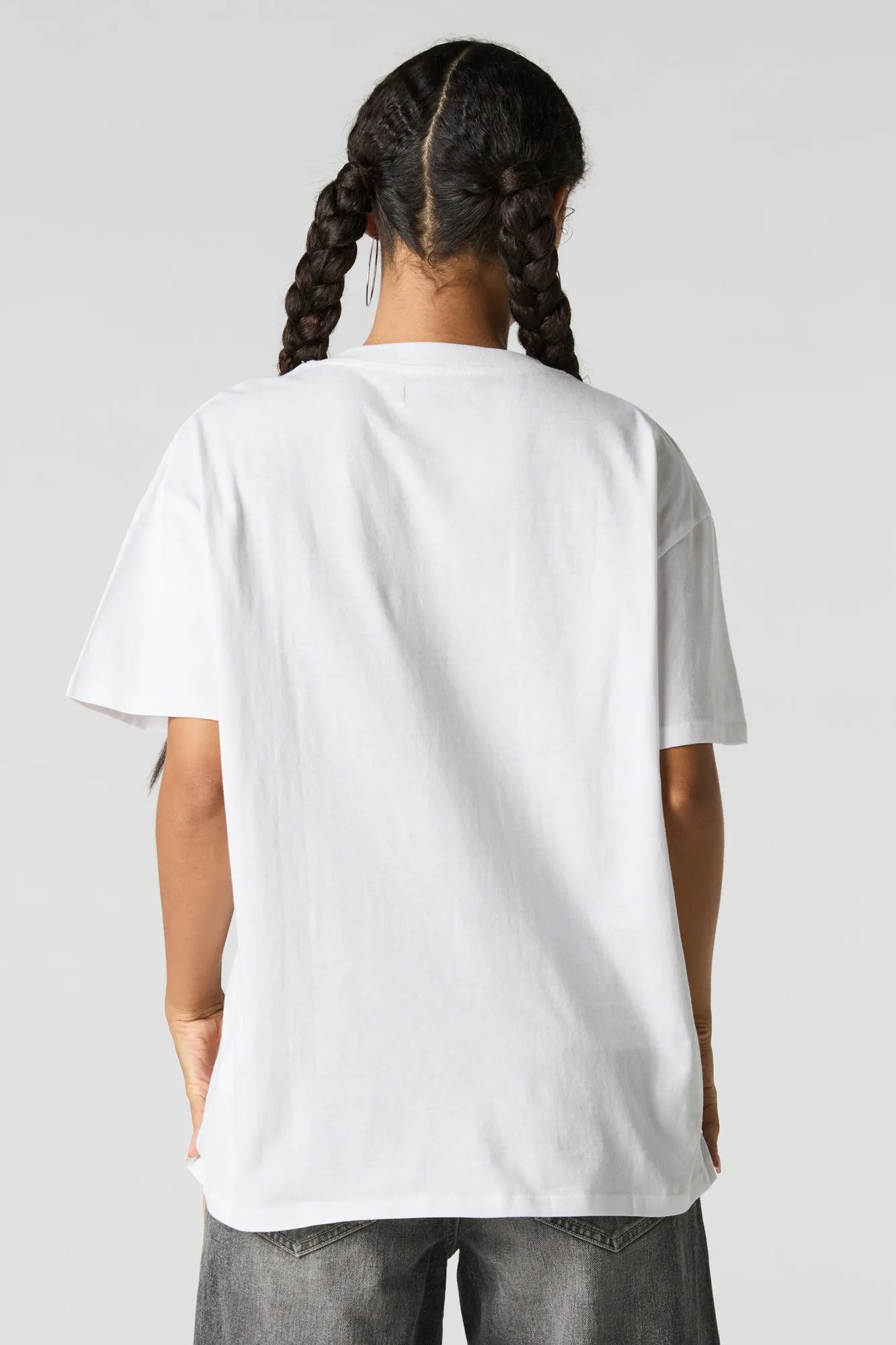 Sporty Graphic V-Neck Boyfriend T-Shirt sold by Charlotte Russe product image thumbnail 2