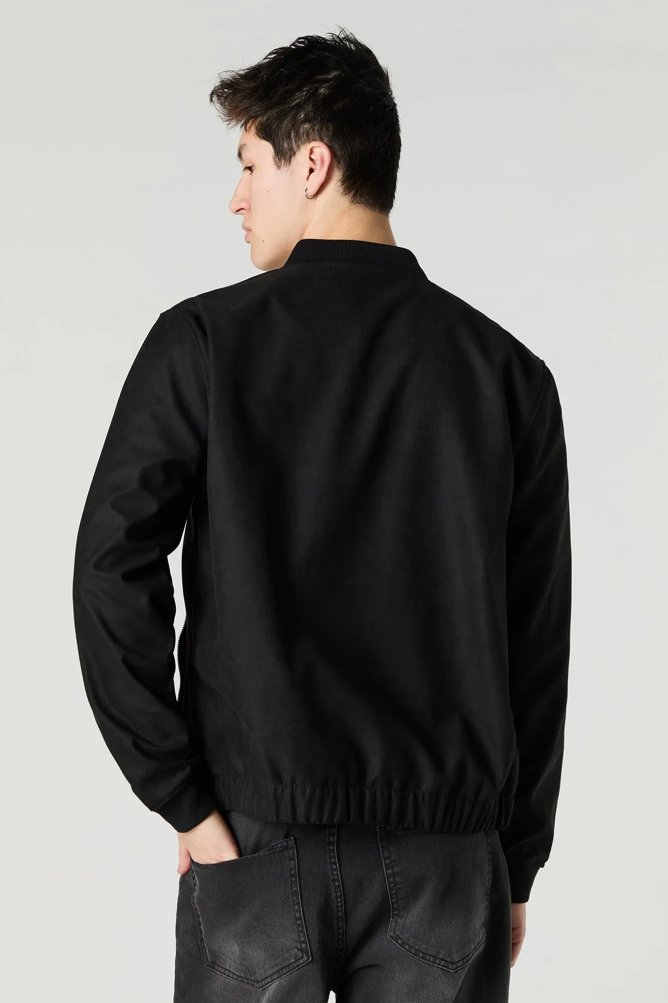 Faux Suede Bomber Jacket sold by Charlotte Russe product image thumbnail 5