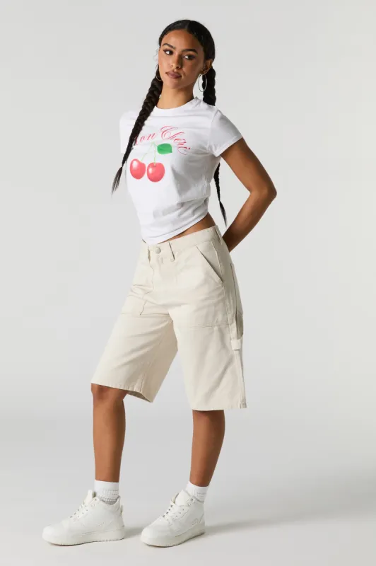 Baggy Carpenter Jort sold by Charlotte Russe