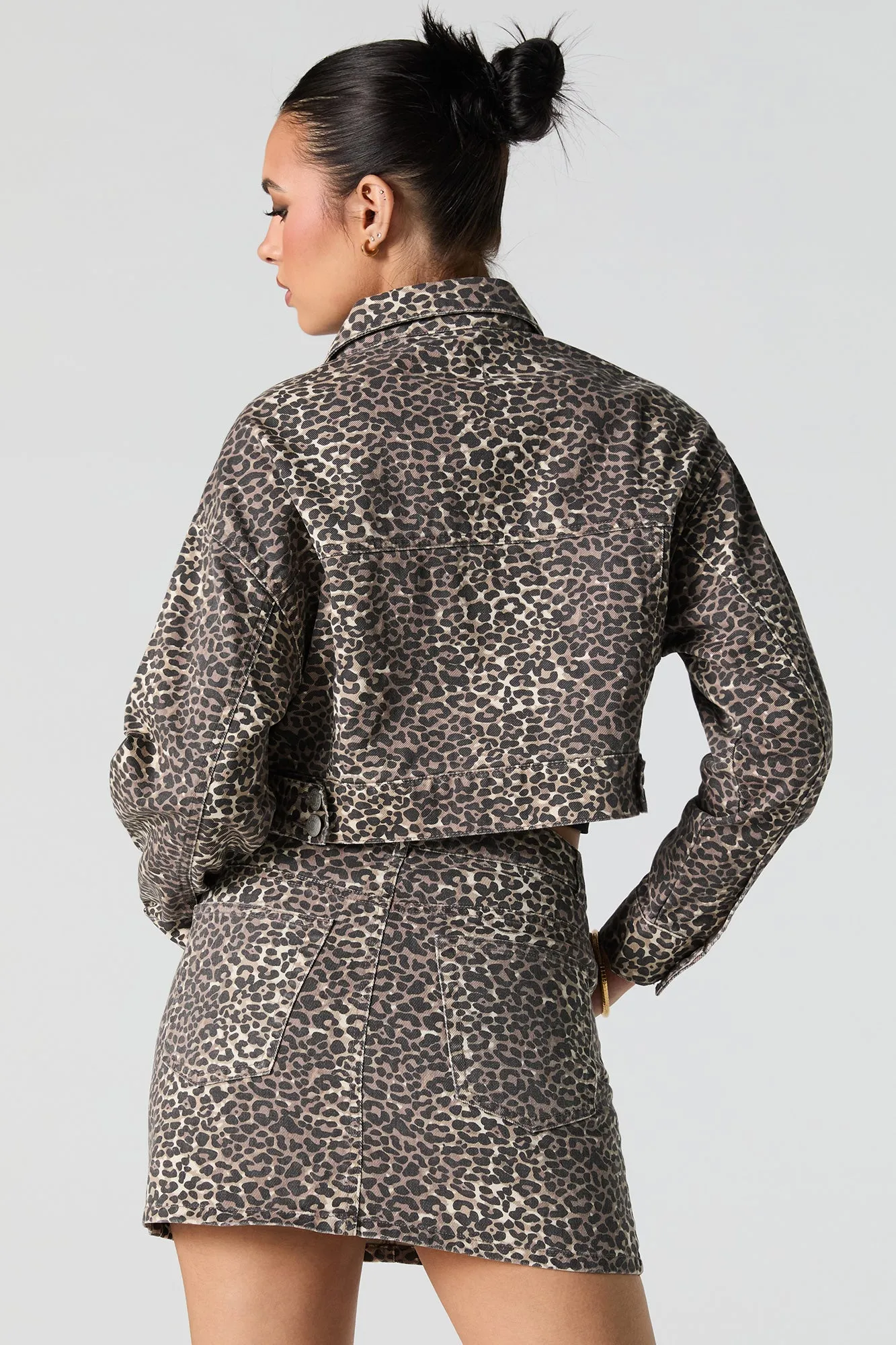 Printed Denim Mini Skirt sold by Charlotte Russe product image thumbnail 2