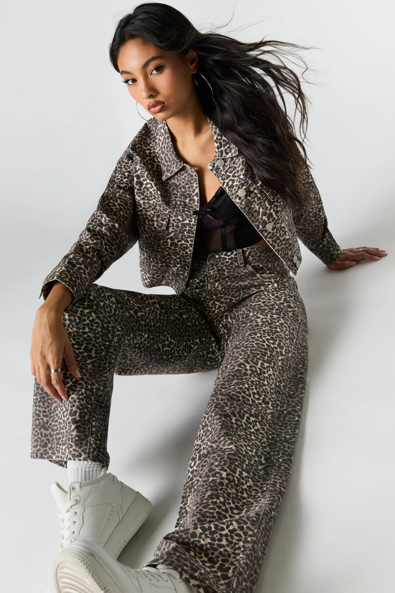 Printed Denim Baggy Jean sold by Charlotte Russe