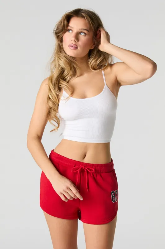 Graphic Fleece Drawstring Dolphin Short sold by Charlotte Russe