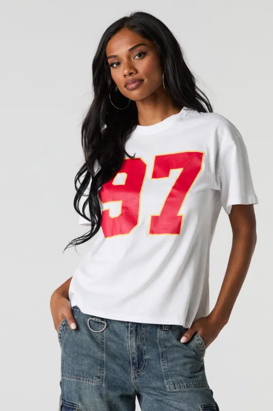 97 Varsity Graphic Boyfriend T-Shirt sold by Charlotte Russe