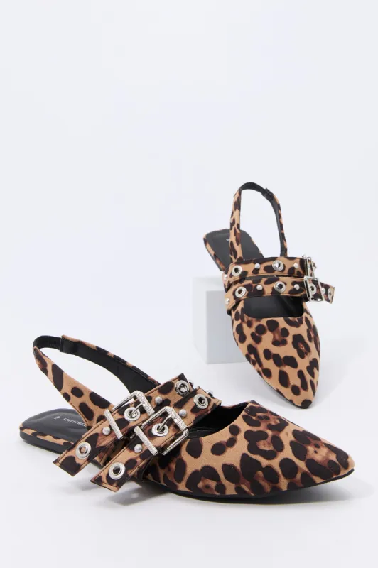 Double Buckle Slingback Flats sold by Charlotte Russe