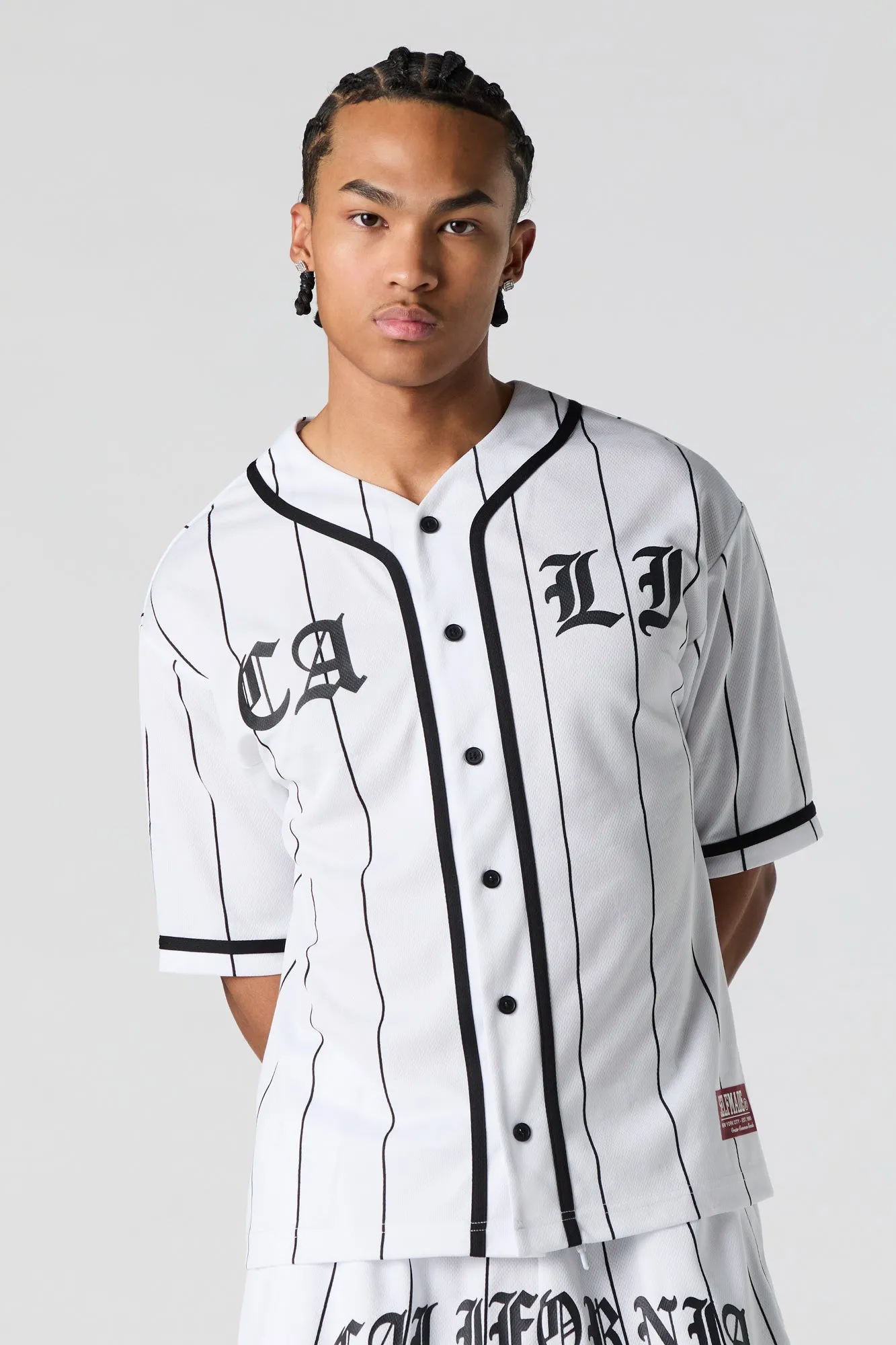 City Graphic Mesh Baseball Jersey sold by Charlotte Russe