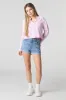 Poplin Cropped Button-Up Long Sleeve Top sold by Charlotte Russe