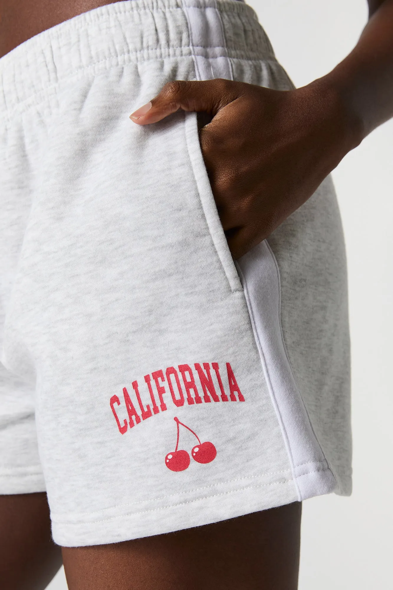 Graphic High Rise Fleece Short sold by Charlotte Russe product image thumbnail 4