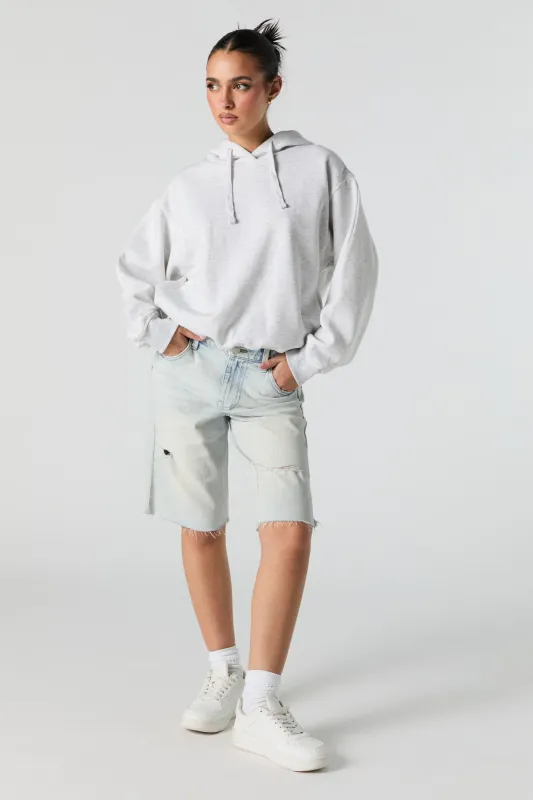 Light Wash Distressed Jort sold by Charlotte Russe