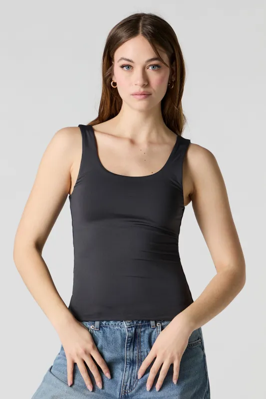 Contour Scoop Neck Tank with Built-In Bra Cups sold by Charlotte Russe