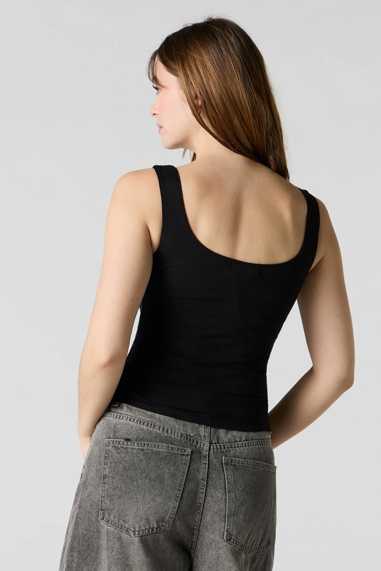 Solid Scoop Neck Tank sold by Charlotte Russe product image thumbnail 5