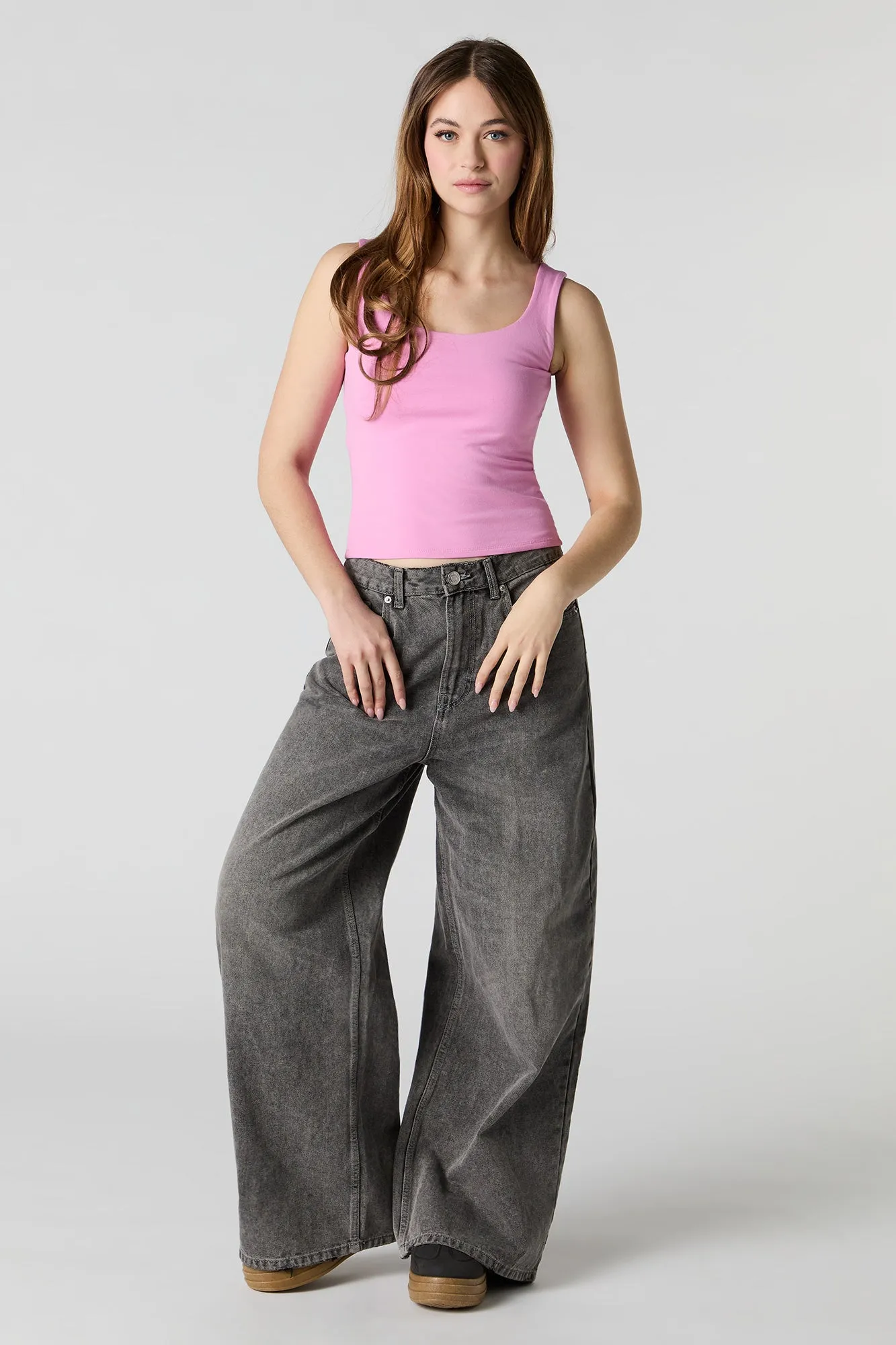 Solid Scoop Neck Tank sold by Charlotte Russe product image thumbnail 3