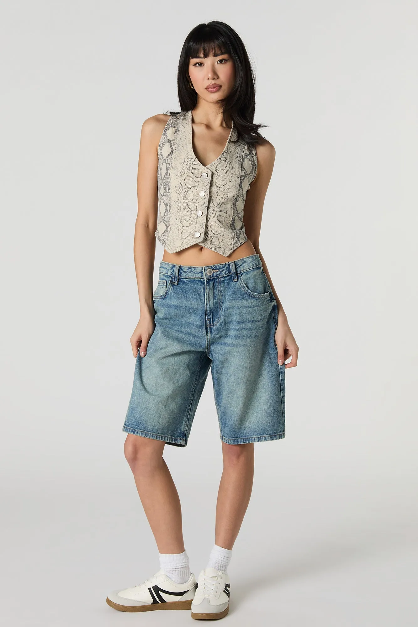 Vintage Medium Wash Jort sold by Charlotte Russe