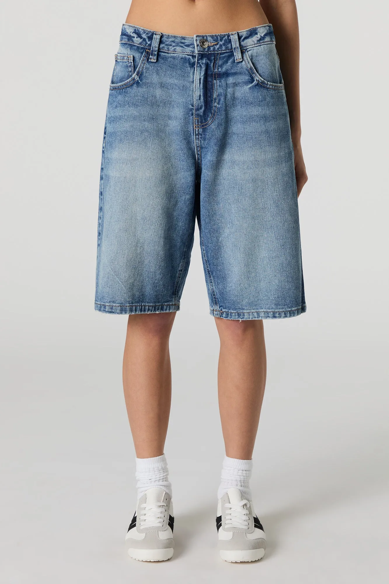 Medium Wash Jort sold by Charlotte Russe product image thumbnail 2