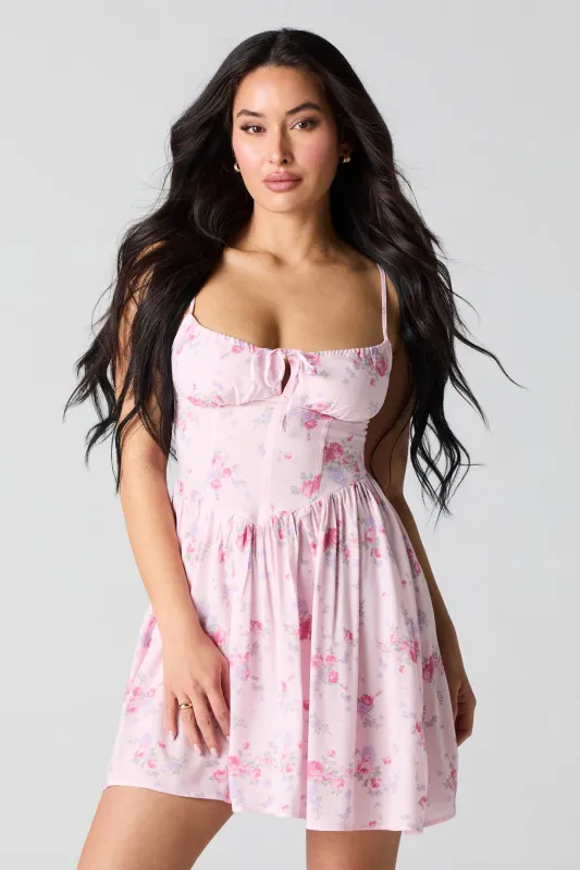 Floral Corset Mini Dress sold by Charlotte Russe