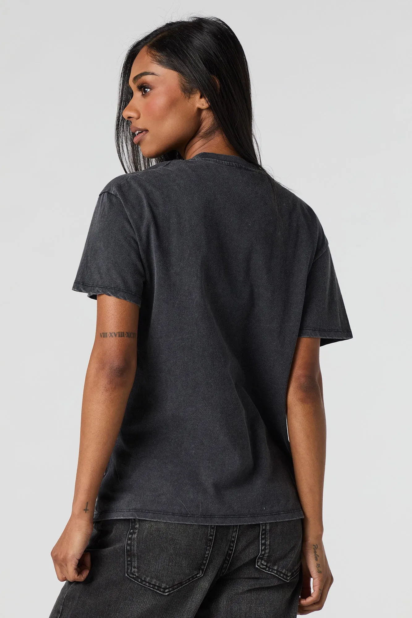 London 06 Graphic Washed Boyfriend T-Shirt sold by Charlotte Russe product image thumbnail 2