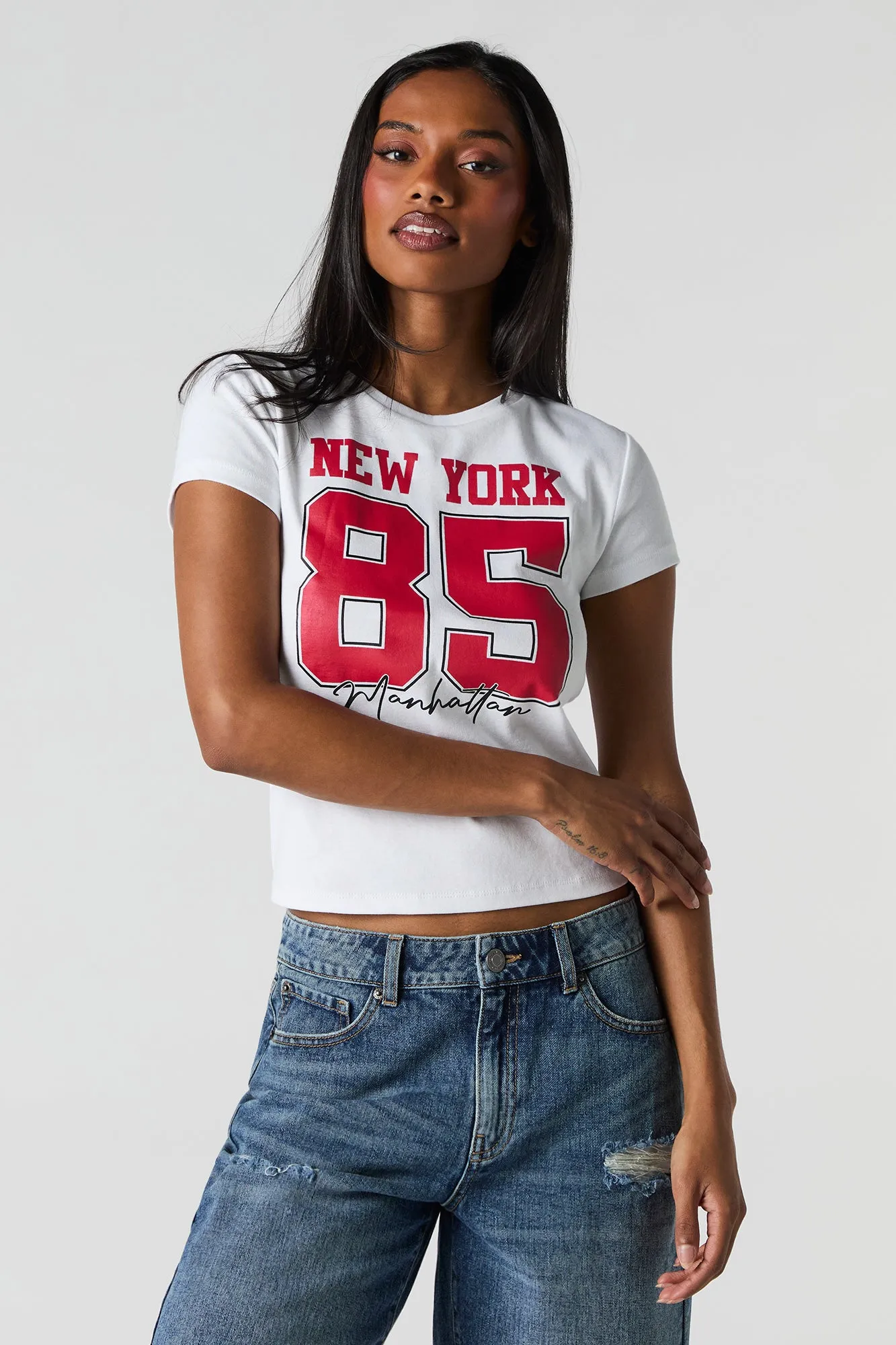New York 85 Graphic T-Shirt sold by Charlotte Russe