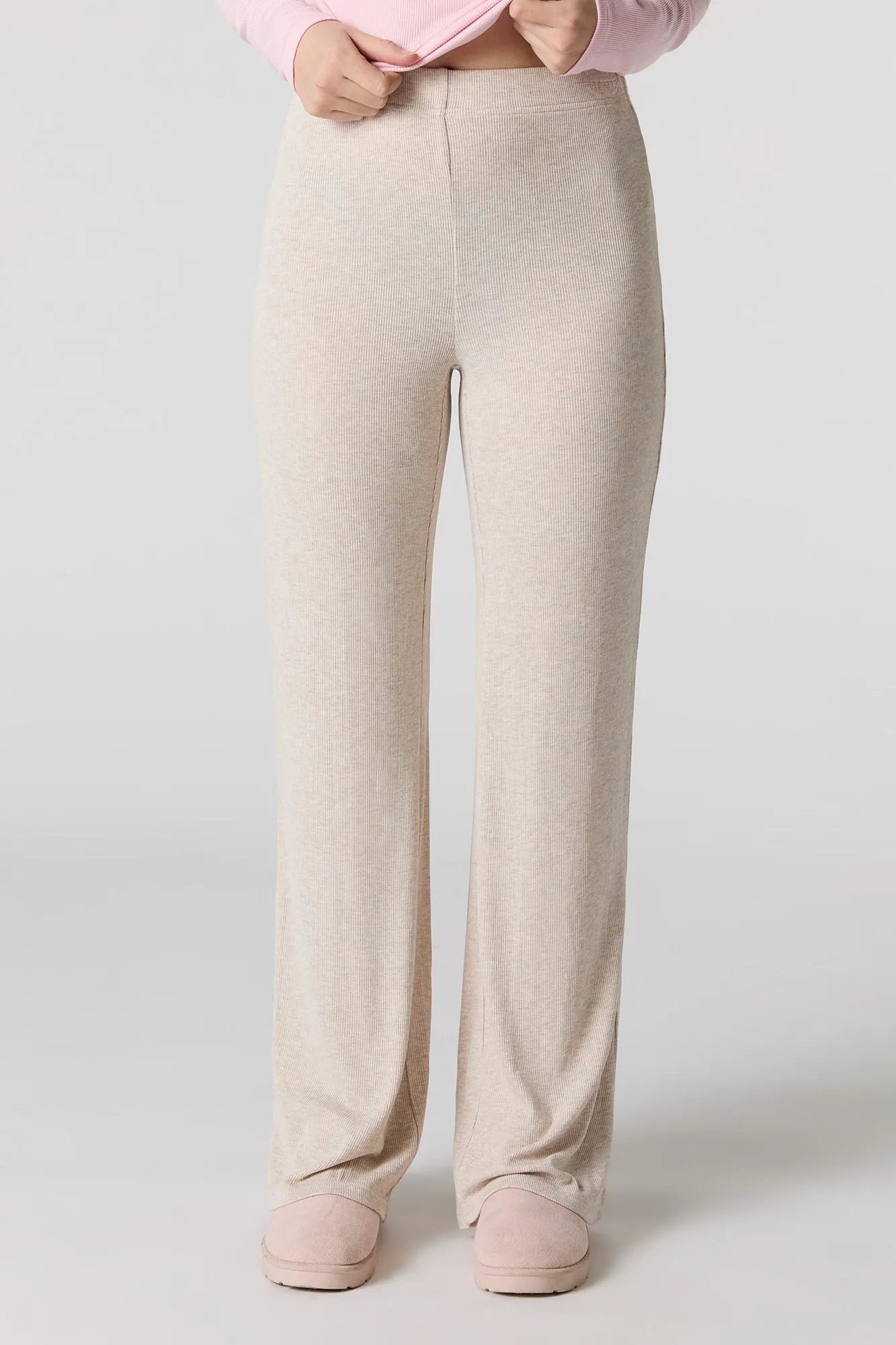 Solid Ribbed Wide Leg Pant sold by Charlotte Russe product image thumbnail 2