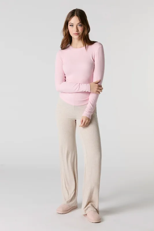 Solid Ribbed Wide Leg Pant sold by Charlotte Russe