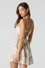 Printed Tie Back Tiered Mini Dress sold by Charlotte Russe