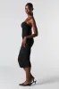 Mesh Ruched Bustier Midi Dress sold by Charlotte Russe