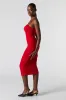 Mesh Ruched Bustier Midi Dress sold by Charlotte Russe