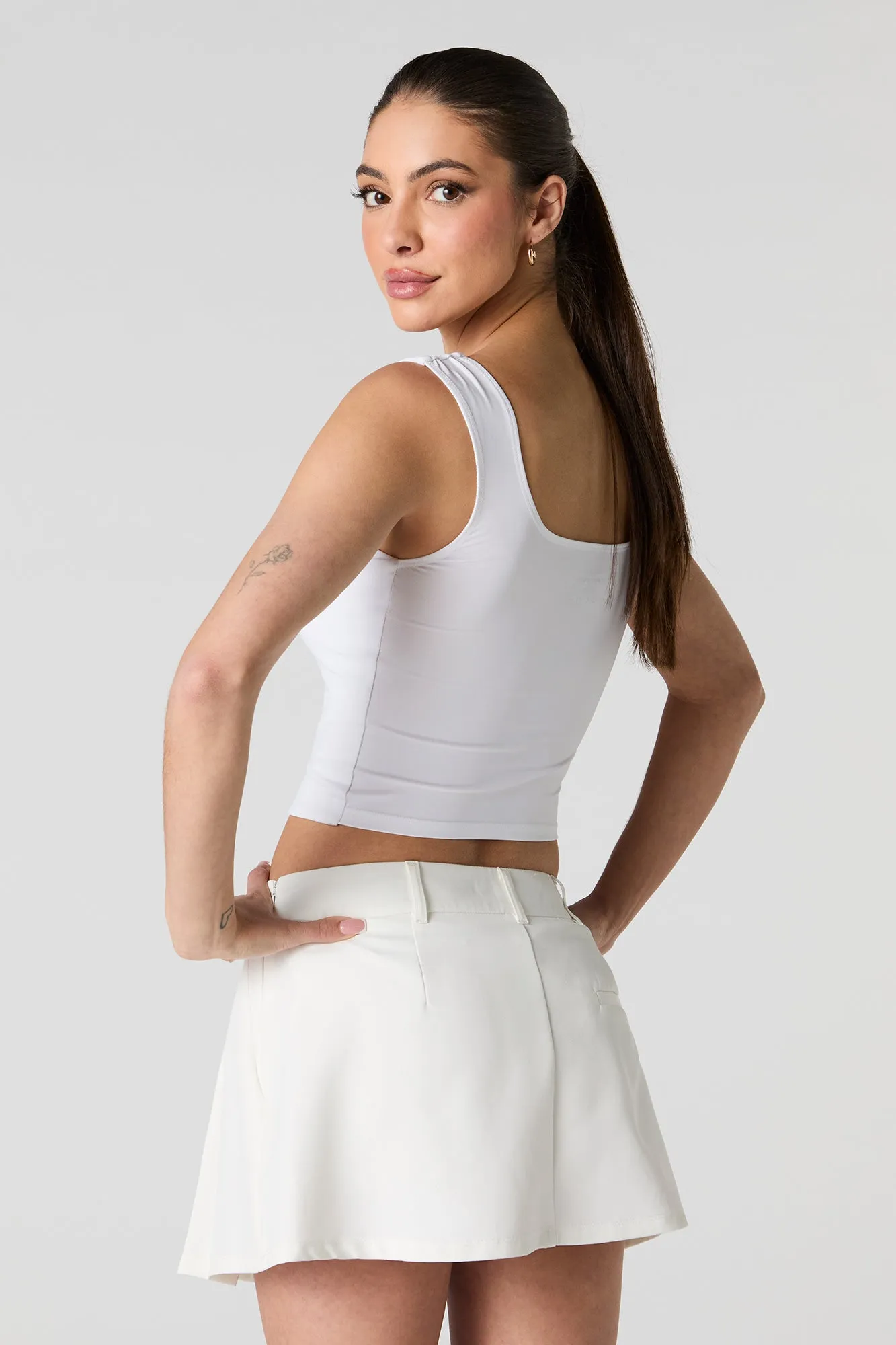 Drawstring Pleated Skort sold by Charlotte Russe product image thumbnail 2