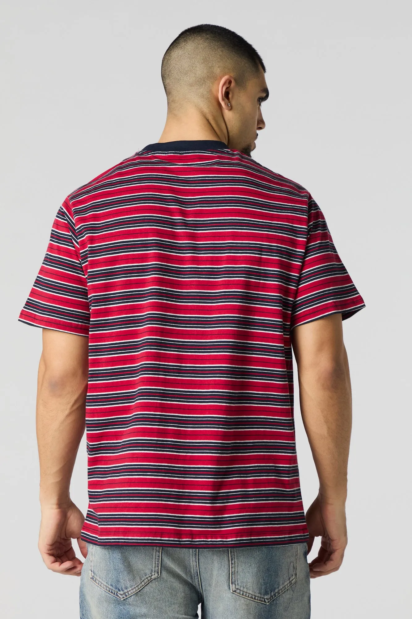Multi-Striped Crewneck T-Shirt sold by Charlotte Russe product image thumbnail 2