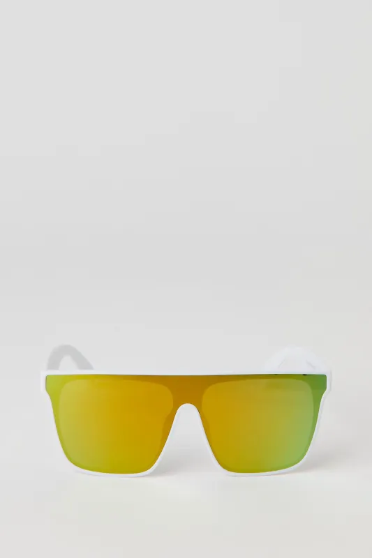 Tinted Square Shield Sunglasses sold by Charlotte Russe