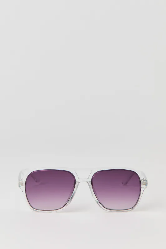 Thick Aviator Sunglasses sold by Charlotte Russe