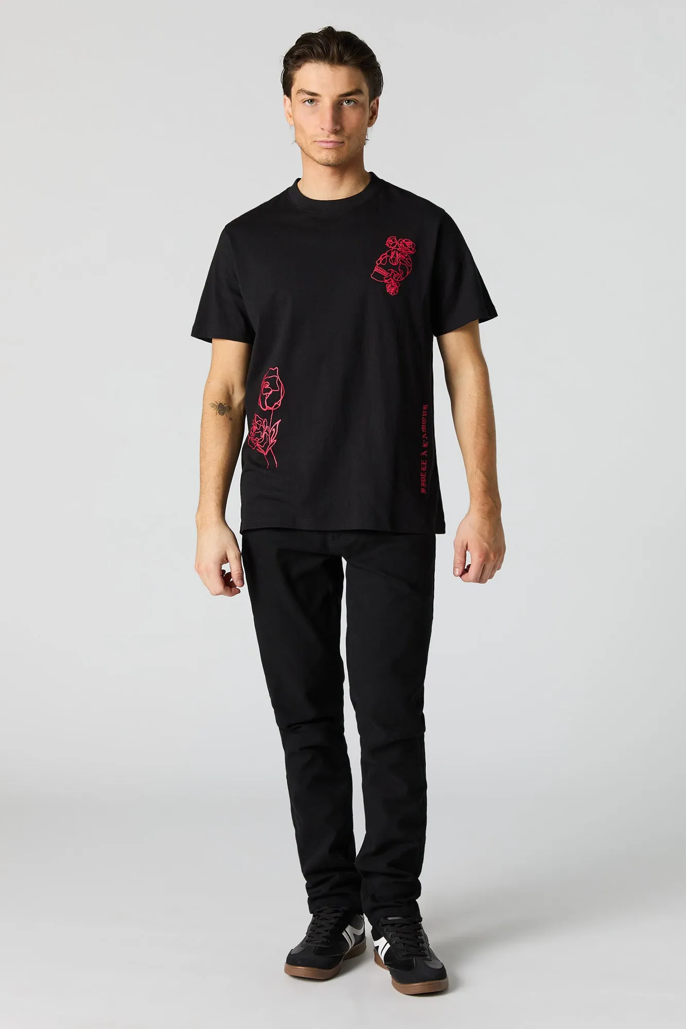 Skull & Roses Graphic T-Shirt sold by Charlotte Russe product image thumbnail 3