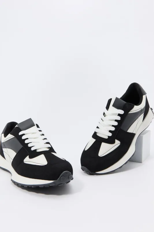 Faux Suede Colourblock Sneaker sold by Charlotte Russe