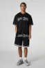 New York Graphic Mesh Active Short sold by Charlotte Russe