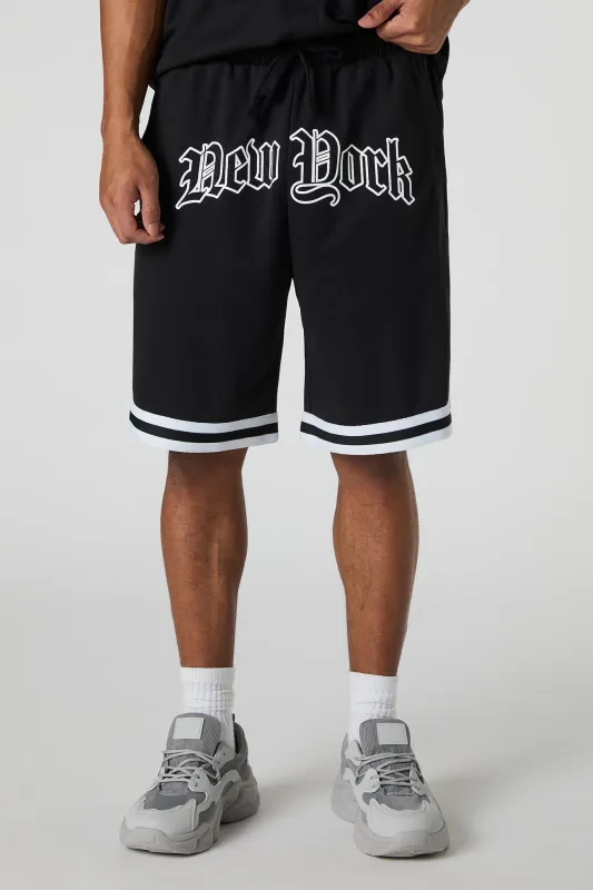 New York Graphic Mesh Active Short sold by Charlotte Russe