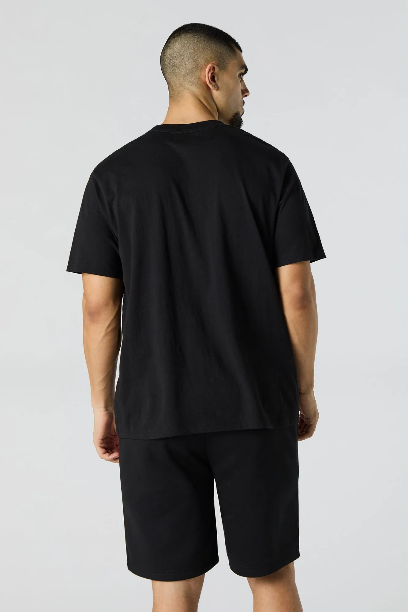 Official World Graphic Fleece Short sold by Charlotte Russe product image thumbnail 3