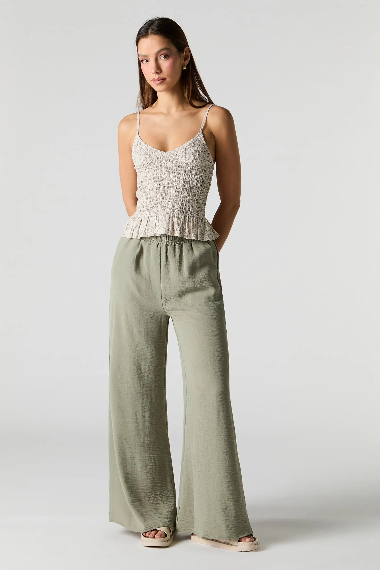 Flowy Wide Leg Pant sold by Charlotte Russe
