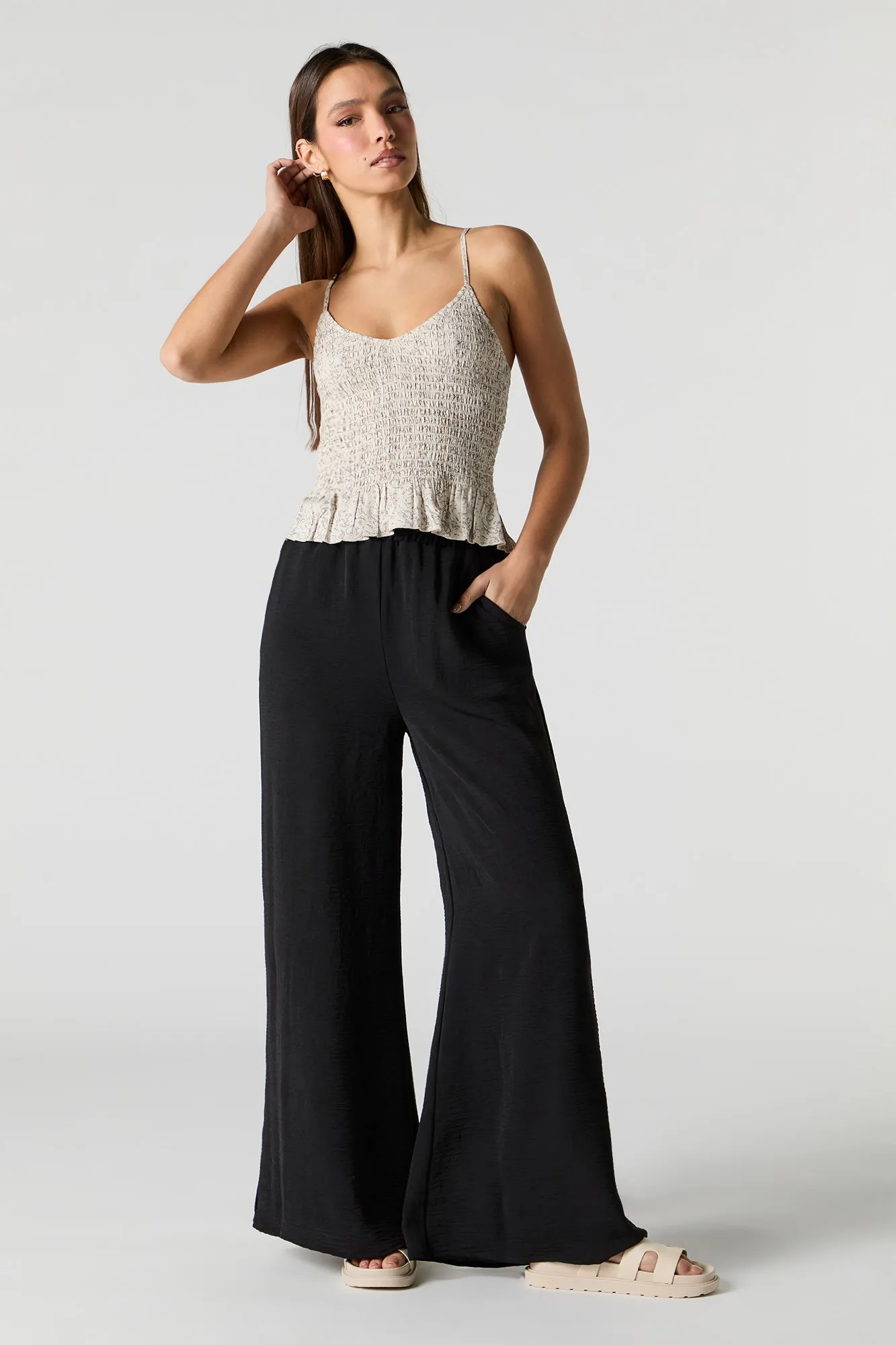 Flowy Wide Leg Pant sold by Charlotte Russe product image thumbnail 4