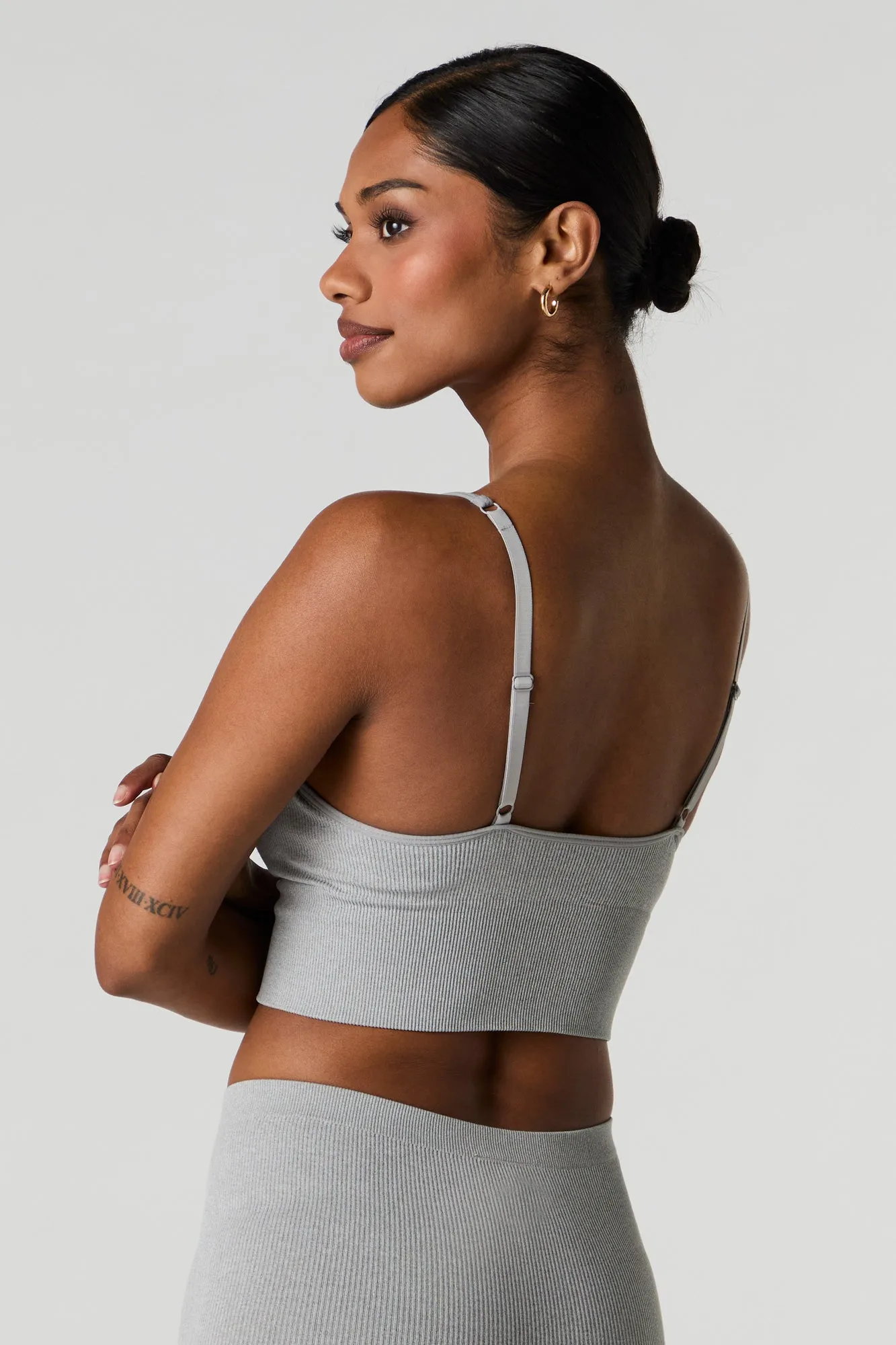 Seamless Ribbed Padded Bralette sold by Charlotte Russe product image thumbnail 3