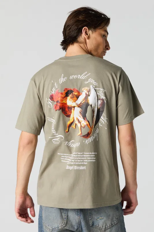 Fighting Yourself Graphic T-Shirt sold by Charlotte Russe