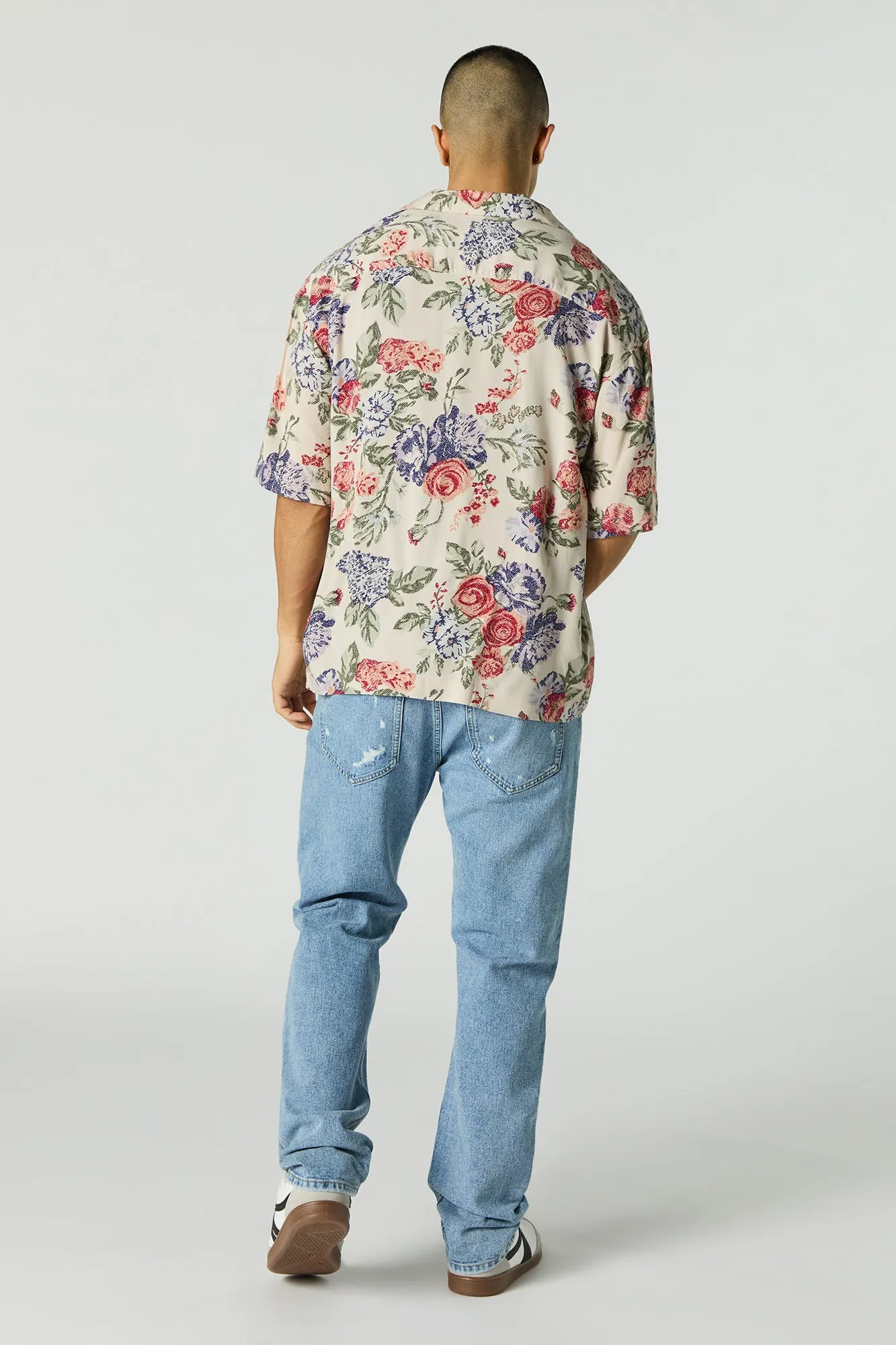 Medium Wash Distressed Straight Leg Jean sold by Charlotte Russe product image thumbnail 3