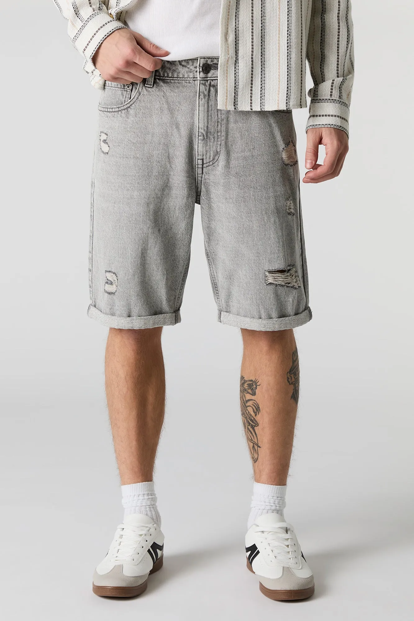 Distressed Denim Jort sold by Charlotte Russe product image thumbnail 5