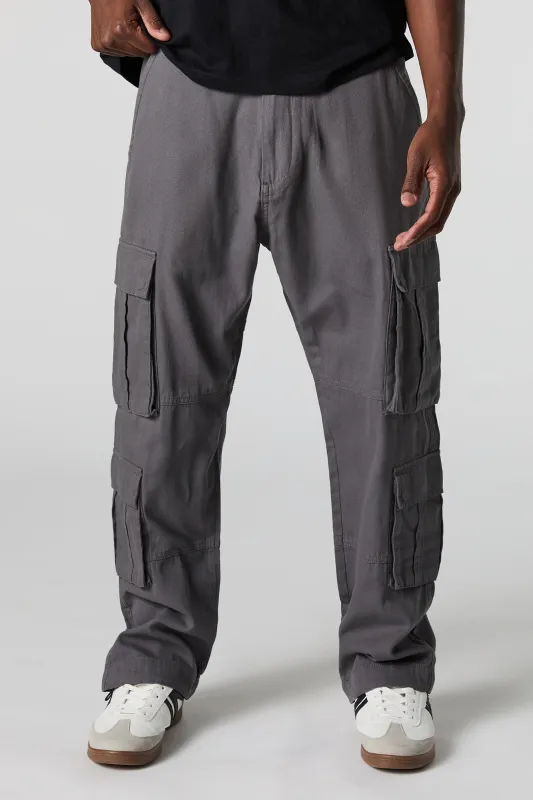 Multi Pocket Straight Leg Cargo Pant sold by Charlotte Russe