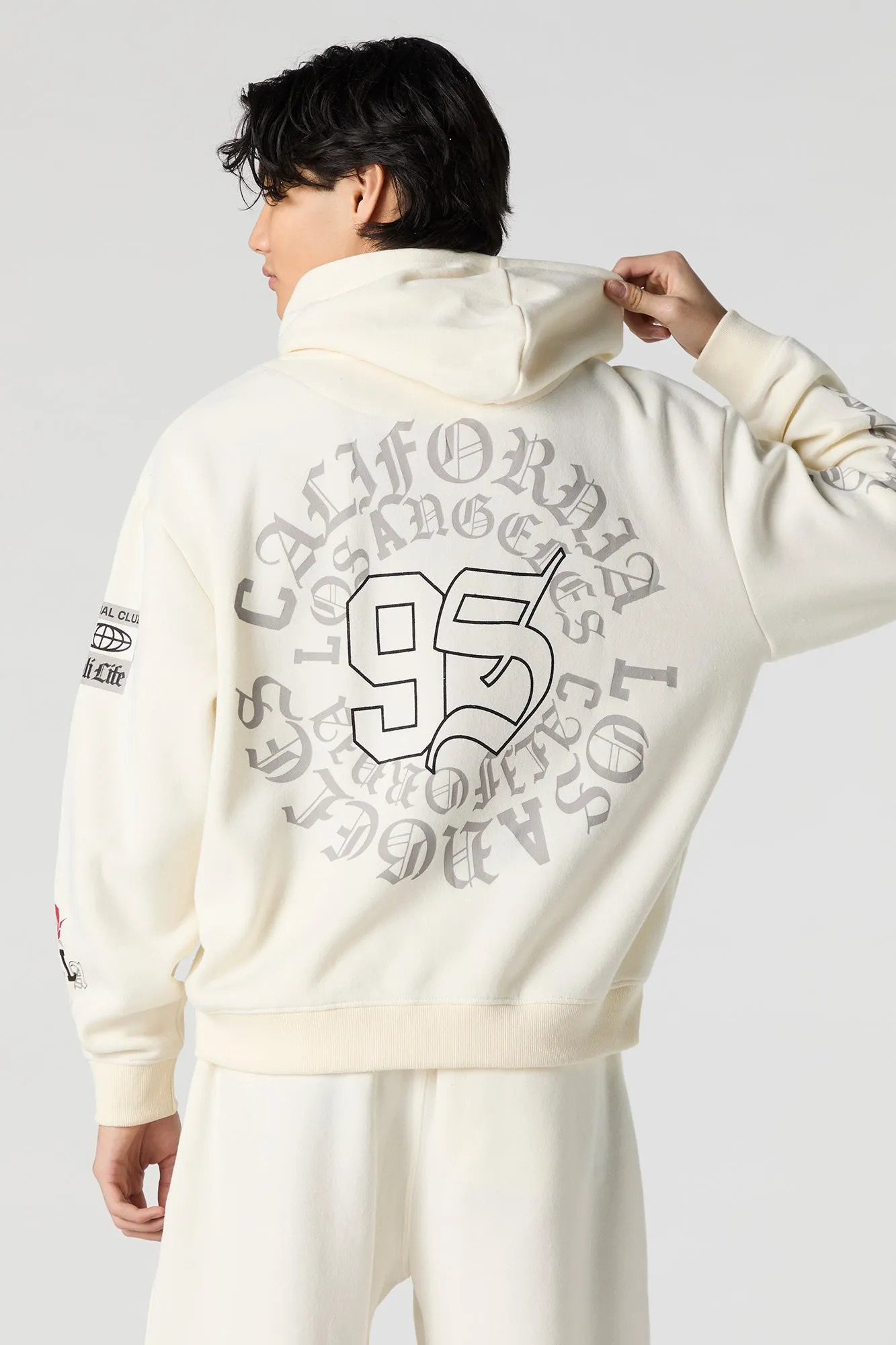 Embroidered Graphic Fleece Hoodie sold by Charlotte Russe product image thumbnail 5